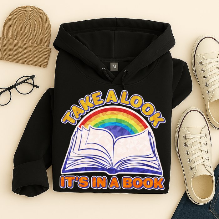 Retro Take A Look It's In A Book Reading Fan Hoodie