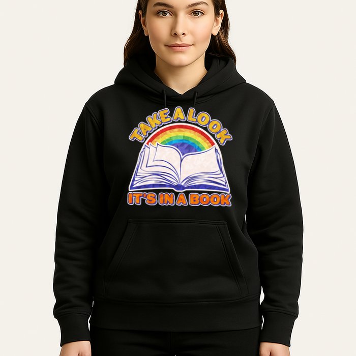 Retro Take A Look It's In A Book Reading Fan Hoodie
