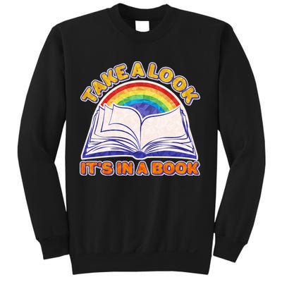 Retro Take A Look It's In A Book Reading Fan Sweatshirt