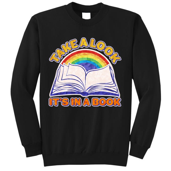 Retro Take A Look It's In A Book Reading Fan Sweatshirt