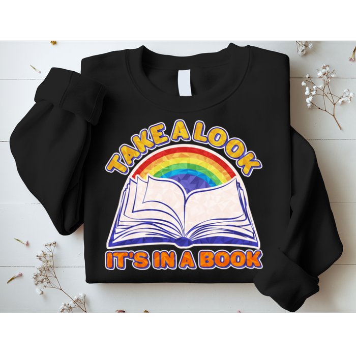 Retro Take A Look It's In A Book Reading Fan Sweatshirt