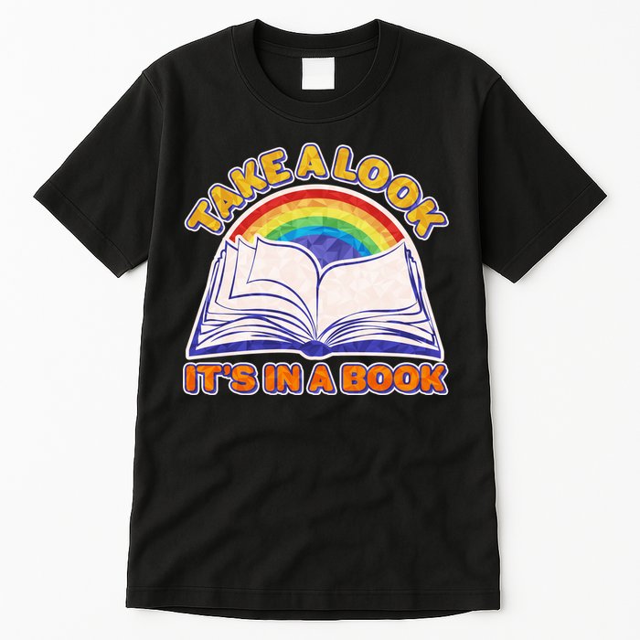 Retro Take A Look It's In A Book Reading Fan Tall T-Shirt