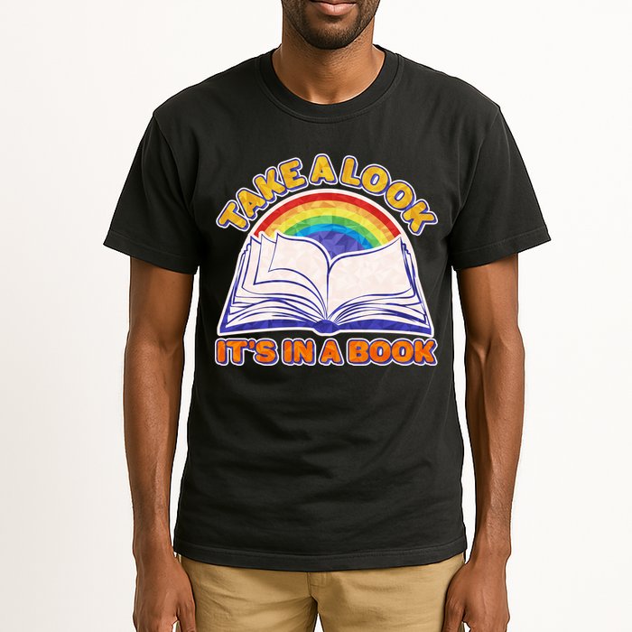 Retro Take A Look It's In A Book Reading Fan Tall T-Shirt