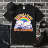 Retro Take A Look It's In A Book Reading Fan Tall T-Shirt