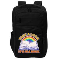 Retro Take A Look It's In A Book Reading Fan Impact Tech Backpack