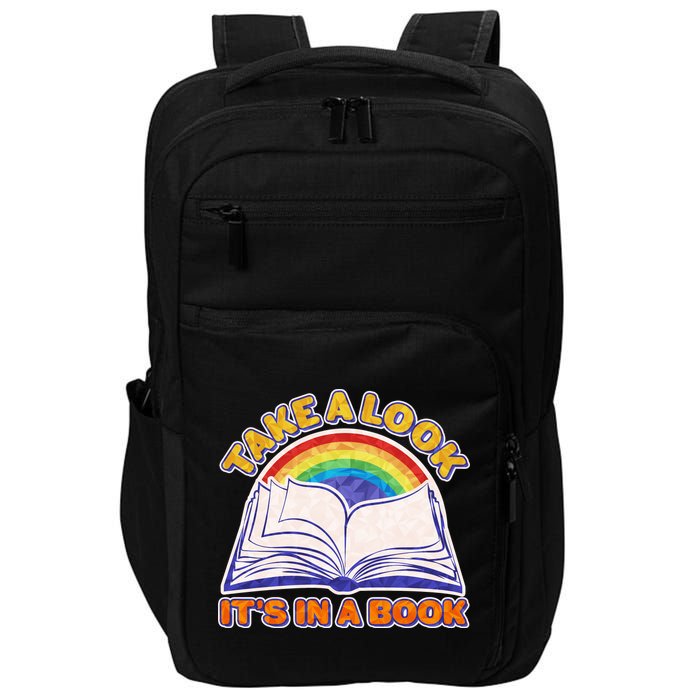 Retro Take A Look It's In A Book Reading Fan Impact Tech Backpack