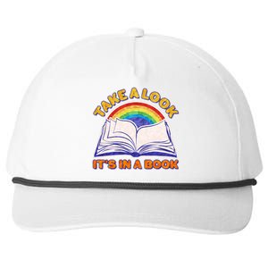 Retro Take A Look It's In A Book Reading Fan Snapback Five-Panel Rope Hat