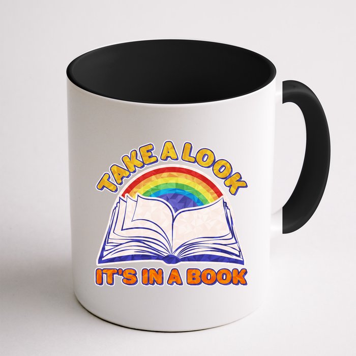 Retro Take A Look It's In A Book Reading Fan Mug