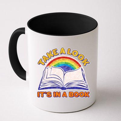 Retro Take A Look It's In A Book Reading Fan Mug