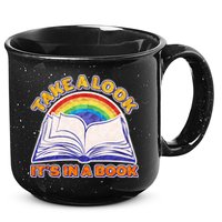 Retro Take A Look It's In A Book Reading Fan 15oz Campfire Ceramic Mug
