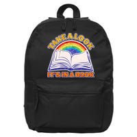 Retro Take A Look It's In A Book Reading Fan 16 in Basic Backpack