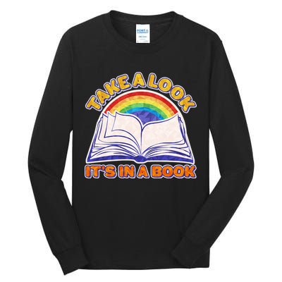 Retro Take A Look It's In A Book Reading Fan Tall Long Sleeve T-Shirt