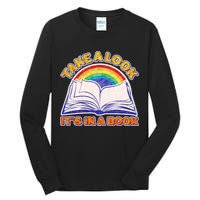 Retro Take A Look It's In A Book Reading Fan Tall Long Sleeve T-Shirt