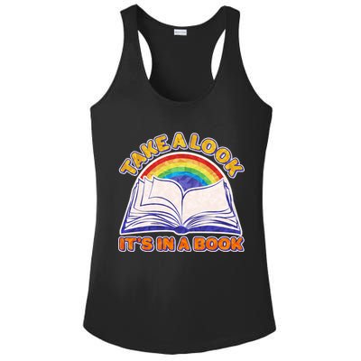 Retro Take A Look It's In A Book Reading Fan Ladies PosiCharge Competitor Racerback Tank