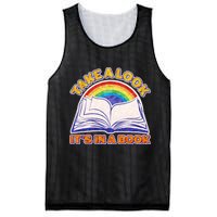 Retro Take A Look It's In A Book Reading Fan Mesh Reversible Basketball Jersey Tank