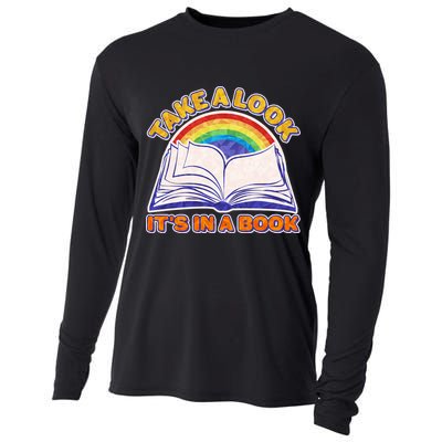 Retro Take A Look It's In A Book Reading Fan Cooling Performance Long Sleeve Crew