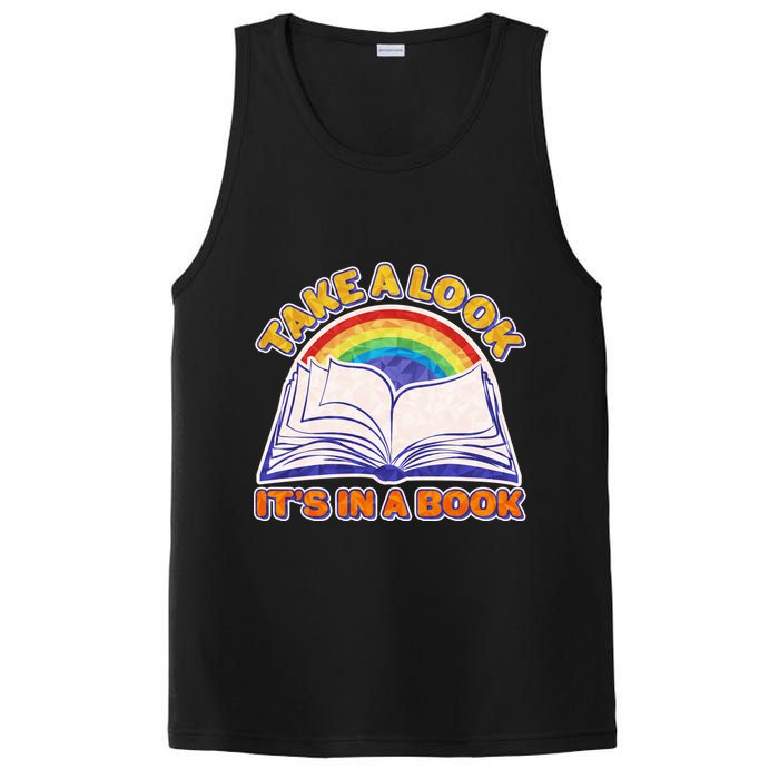 Retro Take A Look It's In A Book Reading Fan PosiCharge Competitor Tank