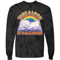 Retro Take A Look It's In A Book Reading Fan Tie-Dye Long Sleeve Shirt