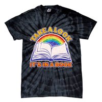 Retro Take A Look It's In A Book Reading Fan Tie-Dye T-Shirt