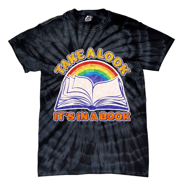 Retro Take A Look It's In A Book Reading Fan Tie-Dye T-Shirt