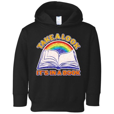 Retro Take A Look It's In A Book Reading Fan Toddler Hoodie