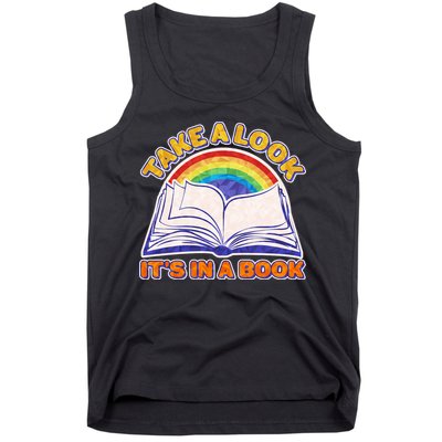 Retro Take A Look It's In A Book Reading Fan Tank Top