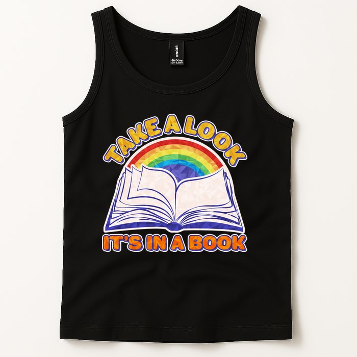 Retro Take A Look It's In A Book Reading Fan Tank Top