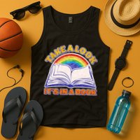 Retro Take A Look It's In A Book Reading Fan Tank Top