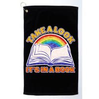 Retro Take A Look It's In A Book Reading Fan Golf Towel