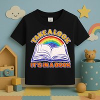 Retro Take A Look It's In A Book Reading Fan Toddler T-Shirt