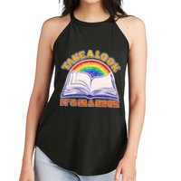 Retro Take A Look It's In A Book Reading Fan Women's Perfect Tri Rocker Tank