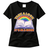Retro Take A Look It's In A Book Reading Fan Womens T-Shirt