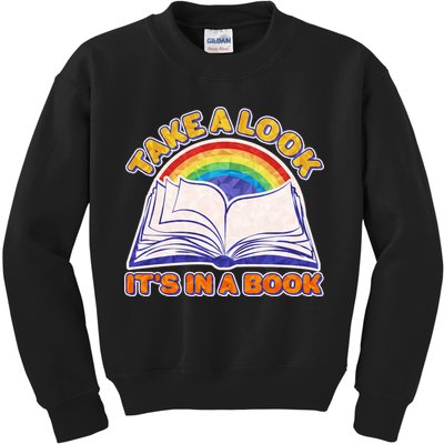 Retro Take A Look It's In A Book Reading Fan Kids Sweatshirt