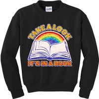 Retro Take A Look It's In A Book Reading Fan Kids Sweatshirt
