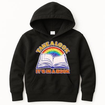 Retro Take A Look It's In A Book Reading Fan Kids Hoodie
