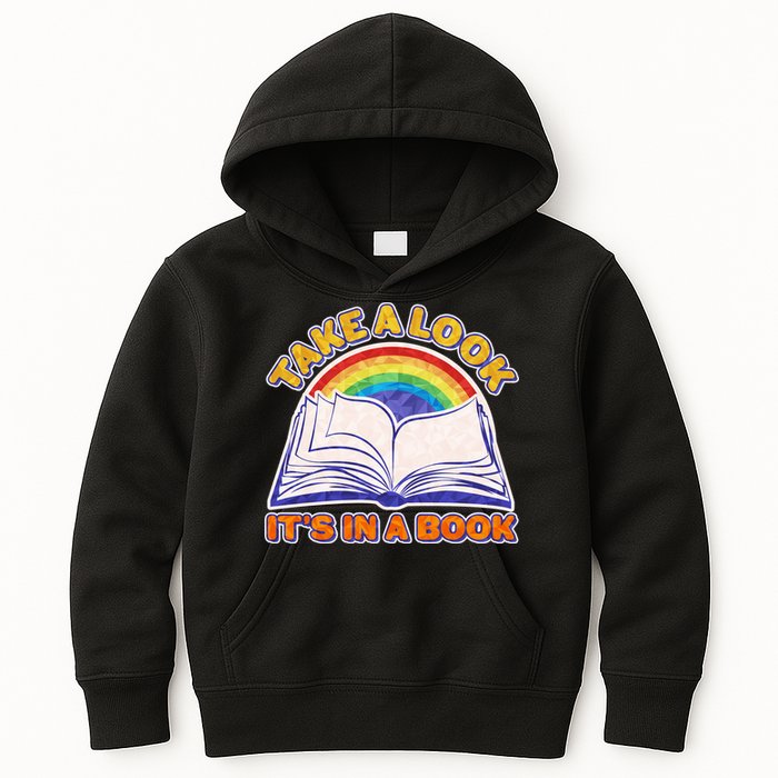 Retro Take A Look It's In A Book Reading Fan Kids Hoodie