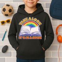 Retro Take A Look It's In A Book Reading Fan Kids Hoodie