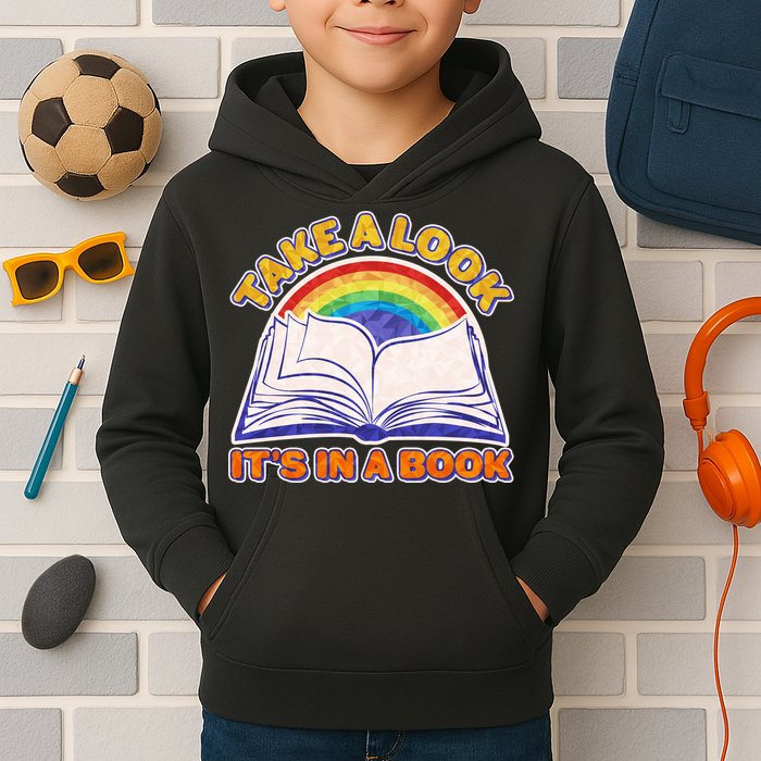 Retro Take A Look It's In A Book Reading Fan Kids Hoodie