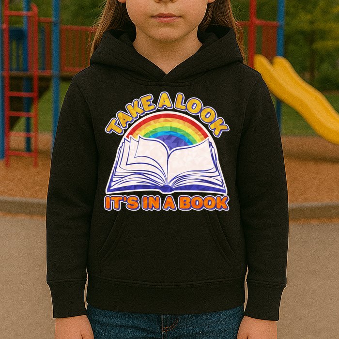 Retro Take A Look It's In A Book Reading Fan Kids Hoodie