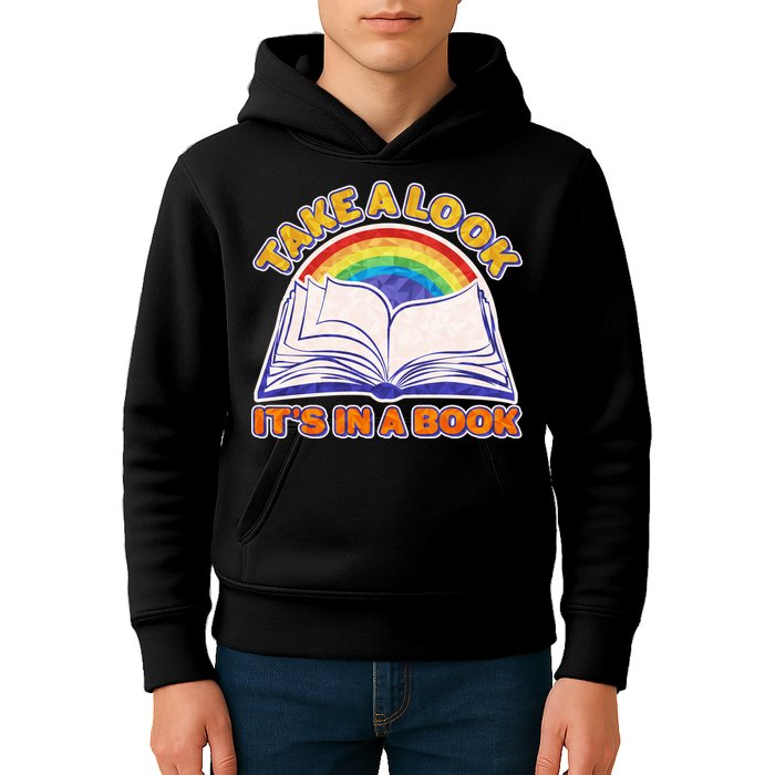 Retro Take A Look It's In A Book Reading Fan Kids Hoodie
