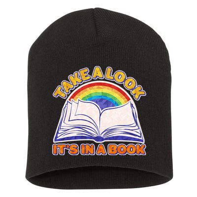 Retro Take A Look It's In A Book Reading Fan Short Acrylic Beanie