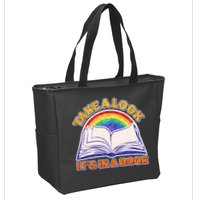 Retro Take A Look It's In A Book Reading Fan Zip Tote Bag