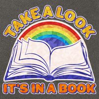 Retro Take A Look It's In A Book Reading Fan Cotton Canvas Backpack
