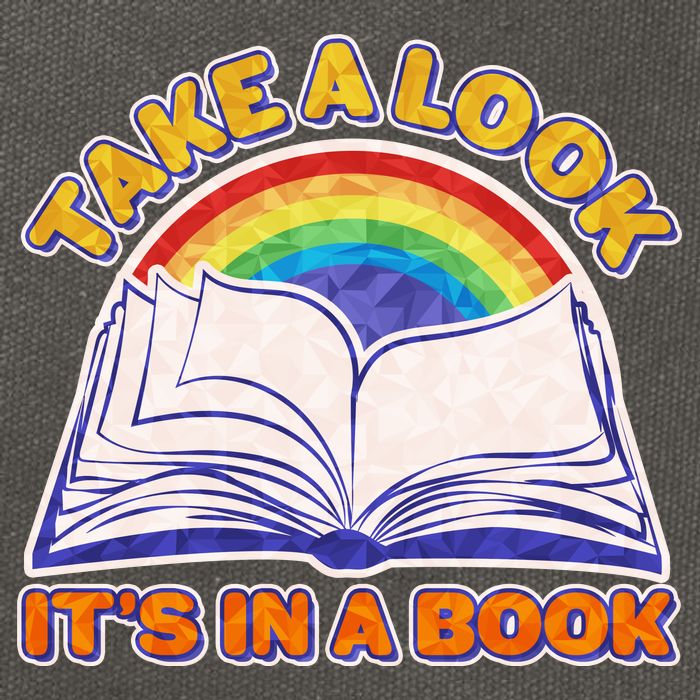 Retro Take A Look It's In A Book Reading Fan Cotton Canvas Backpack