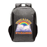 Retro Take A Look It's In A Book Reading Fan Vector Backpack