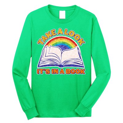 Retro Take A Look It's In A Book Reading Fan Long Sleeve Shirt
