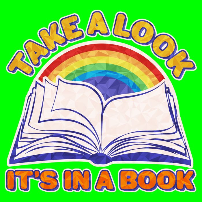 Retro Take A Look It's In A Book Reading Fan Ladies Essential Flowy Tank