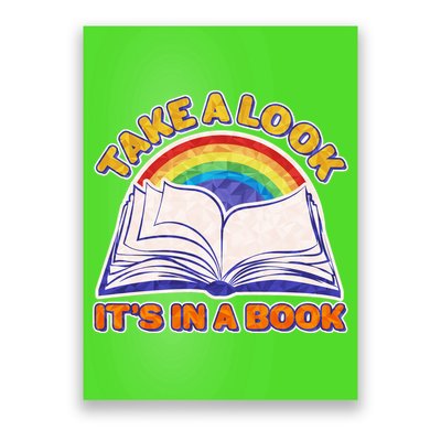 Retro Take A Look It's In A Book Reading Fan Poster