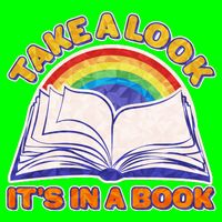 Retro Take A Look It's In A Book Reading Fan Poster