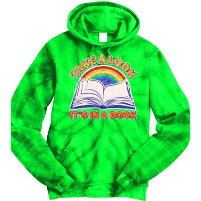 Retro Take A Look It's In A Book Reading Fan Tie Dye Hoodie
